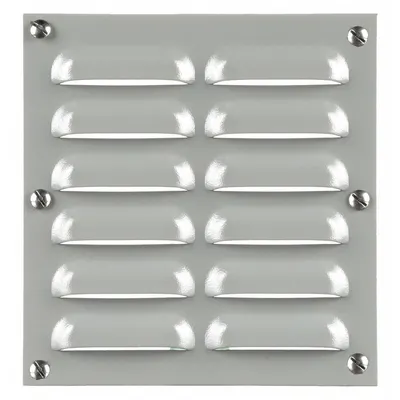 WIEGMANN Louvered Vent Kit: Louver Plate Kit, Carbon Steel, 8.18 in Overall Ht - Louver Plate Kits