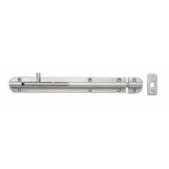 Spring-loaded door bolt for securing cabinet doors, panels, and enclosures. Dimensions: 1 5/8 in height, 13 in width, 13/16 in length. Provides reliable latching without manual locking in industrial and commercial settings.