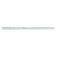 MITUTOYO Semi-Flexible Rule: 182-305, 12 in / 300 mm, 0.05 in Thick, 0.5 mm/1/64 in, Chrome, Black