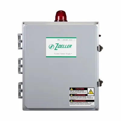 ZOELLER Pump Control Panel: Duplex, 3, 200/230/460V AC, 4 to 6.3 A, No Switch Included - Lift Station Pump Control Panels
