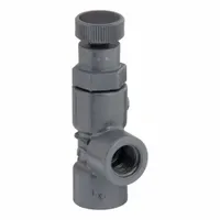 HAYWARD Globe Valve: For Fluids Media, PVC, Angle, 1/2 in Pipe Size, FNPT x FNPT, Female, NPT, NPT (MPN AV10050T)