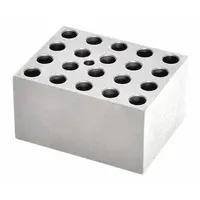 OHAUS Modular Block: Anodized Aluminum, 1 7/8 in Overall Wd, 2 3/4 in Overall Lg, 20 Wells, 2 mL (MPN 30400192)