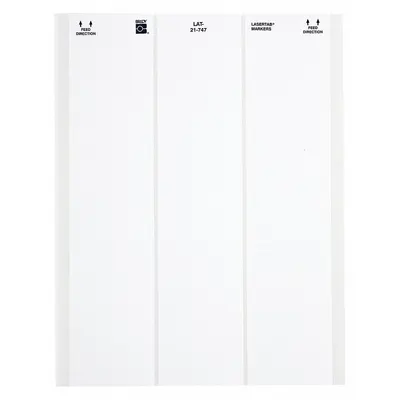 BRADY Wraparound Label: 1 in x 2 1/2 in, Polyester, White - Brady Precut Label Sheets