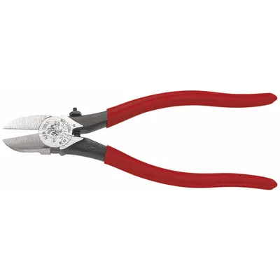KLEIN TOOLS Diagonal Cutting Plier: Flush, Straight, Narrow, 1 in Jaw Lg, 1 in Jaw Wd - Flush-Cut Diagonal-Cutting Pliers