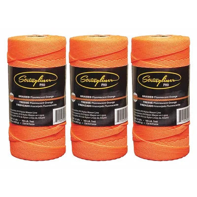 STRINGLINER Mason's Line: Line Type Braided, Material Nylon - Masonry Leveling Line