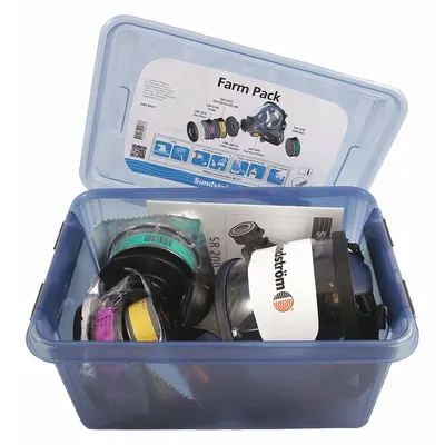 SUNDSTROM SAFETY Full Face Respirator Kit: Silicone, Fixed, M Mask Size, Polyester Mesh - Sundstrom Safety Full-Face Respirators
