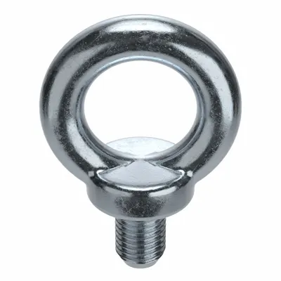KEN FORGING Machinery Eye Bolt: With Shoulder, Steel, Zinc-Plated, 7/8"-9 Thread Size - Machinery Eye Bolts with Shoulder