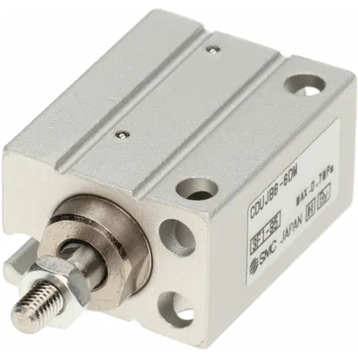 SMC Compact Cylinder: 6 mm Bore Dia, 10 mm Stroke Lg, Free Mounting, Aluminum - Free-Mount Compact Cylinders