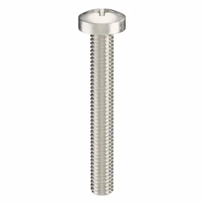 USA INDUSTRIALS Machine Screw: M6x1.00 Thread Size, 45 mm Lg, 316, Stainless Steel, Plain - Pan Head Machine Screws