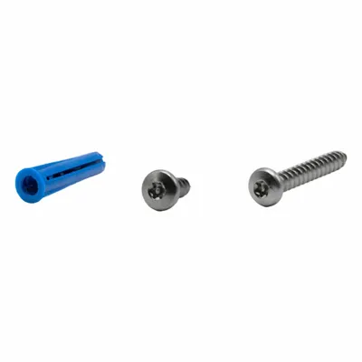 HADRIAN Screen Kit Bracket or Channel: Stainless Steel - Brackets, Alcove Clips & Channels for Bathroom Partitions