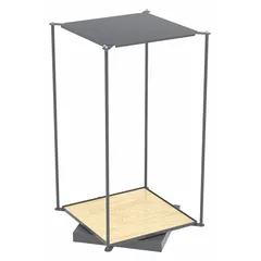 AKRO-MILS Revolving Storage Bin: 60 in x 43 5/8 in, Flat Bottom, 200 lb Load Capacity per Level (MPN 98325). Key specifications — Includes: Hardware; Brand: AKRO-MILS.