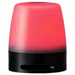 Wired multimode LED beacon light with white lens, operating at 5V. Features M4 screw mounting, 2 3/16 in overall diameter, and 2 5/8 in overall height. Used for visual status indication in industrial automation, machinery, and control panels.