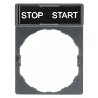 Legend Plate: 22 mm Panel Mounting Size, Rectangular, 1 5/8 in Overall Ht x 1 3/16 in Overall Wd (MPN ZBY2366)