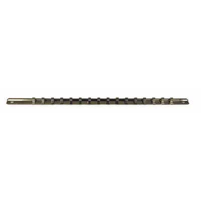 PROTO Socket Rail: Silver, 1 in Overall Wd, 7 Posts/Slots, Steel - Socket Rails & Trays