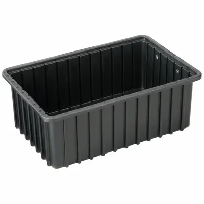 LEWISBINS Divider Box: 0.4 cu ft, 16 1/2 in x 10 7/8 in x 6 in, Lid Not Included - Plastic ESD Static-Control Divider Boxes