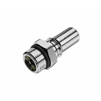 CPC Quick Connection Coupling: Straight, 1/2 in Pipe Size, Warm Red, Quick Disconnect - Chrome-Plated Brass Quick-Disconnect Tube Fittings