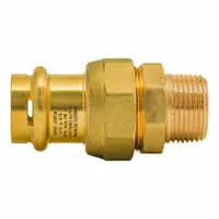 QUICKFITTING SUREPRESS Crimp Adapter Fitting: 3/4 in CTS x 3/4 in Pipe size, Press-fit x MNPT, Brass (MPN SPWUM22R)