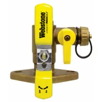 WEBSTONE Flanged Ball Valve w/Drain: 1 1/4 in, Brass, 600 psi Max. Op Pressure, Full Port Ball Port (MPN 40415HV)