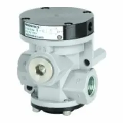 AVENTICS Air Pilot Valve: Two-Way / Two-Position, Female 1/2 in NPT, Female 1/8 BSPT, Remote Pilot (MPN 8227A1GP4014A00). Key specifications — attr1078830: Zinc Alloy; attr1078874: Spring Return; attr1078854: Normally Closed.