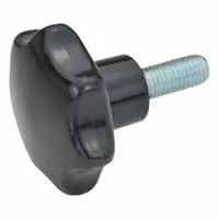 JW WINCO Hand Knobs; Star Knobs: 7 Point, Plastic w/ Steel Thread, M10 Thread, 45 mm Thread Lg (MPN 6336.4-SK-50-M10-45)
