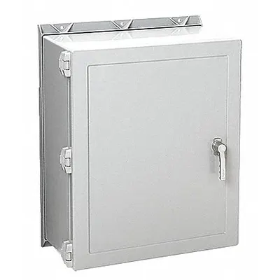 HOFFMAN Enclosure: Fiberglass, 20 in x 16 in x 8 in, NEMA 12/13/3/3R/4/4X, Solid Cover - Nonmetallic Enclosures