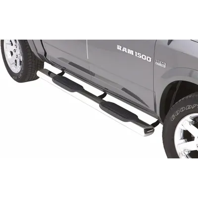 LUND Nerf Bars: Oval, 87 in Overall Lg, 6 in Overall Wd, 6 in Overall Ht, Chrome - Oval Nerf Bars