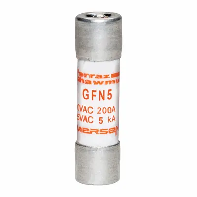 MERSEN Fuse: GFN Series, Midget, Time-Delay, 5 A, 250 V AC, 13/32 in x 1 1/2 in - Time-Delay Cylindrical Fuses