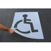 Individual Stencil: Handicap, 38 in Overall Ht, 34 in Overall Wd, 0.063 in Thick (MPN FMS258)