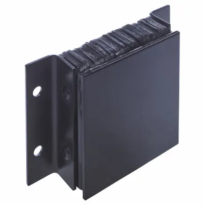 IDEAL WAREHOUSE INNOVATIONS Dock Bumper: Square, 14 in x 10 in x 4 in Bumper, Laminated Rubber, Steel - Steel-Face Dock Bumpers