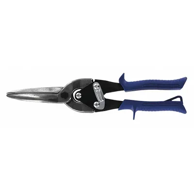 MIDWEST SNIPS Aviation Snip: Straight, 12 in Overall Lg, 3 in Cutting Lg, Steel, Plastic - Aviation Snips
