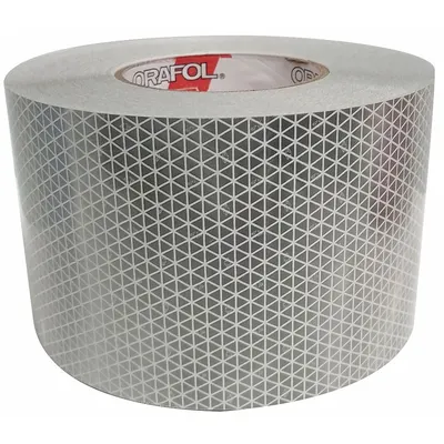 ORALITE Reflective Tape: Construction/Emergency Vehicles/Utility, White, 4 in Wd - Vehicle Reflective Tapes