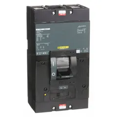 2-pole molded case circuit breaker rated 400 A at 600 V AC with a maximum AIR rating of 42 kA at 240 V AC. Features an adjustable instantaneous trip and lug terminal connections. Suitable for use in power distribution panels, motor control centers, and feeder circuits requiring adjustable trip settings.