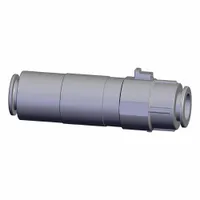 SMC In-Line Air Filter: ZF, 12 mm Inlet, Push-to-Connect, -100 kPa to 1 MPa, Polycarbonate Housing (MPN ZFC77)