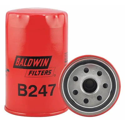 BALDWIN FILTERS Oil Filter: B247, M20-1.50 Thread Size, 4 13/16 in Overall Ht, 3 in Outside Dia - Spin-On Oil Filters