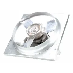 This direct-drive panel exhaust fan is assembled with a zinc-plated steel frame and a totally enclosed fan-cooled 3-phase motor. It features a 16-inch blade, 1/4 hp, 2,476 cfm, and operates at 208-230/460V AC. Suitable for ventilating areas with flammable gases or combustible dusts, it is rated for Class I, Div 1, Groups C and D, and Class II, Div 1, Groups F and G hazardous locations.