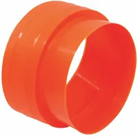 TUF-TITE Corrugated Pipe Connector: 3 in Overall Wd, 4 3/4 in Overall Ht, Plastic, Orange, Push-In (MPN MF-4)