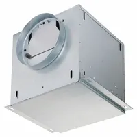 Commercial Fan: 211 cfm @ 0.100 in SP, Round Duct, 8 in Duct Dia, 52 W, Variable Speeds, Horizontal (MPN L200EL)