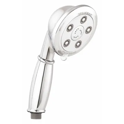 SPEAKMAN Handheld Showerhead: Plastic, Chrome, 2.5 gpm Flow Rate - Handheld Showerheads with Hose & Mounting Bracket