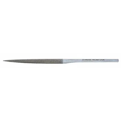 STRAUSS Habilis File: Triangular, 120_140 Grit, 4 33071/100000 in Lg without Tang - Diamond-Coated Needle Files
