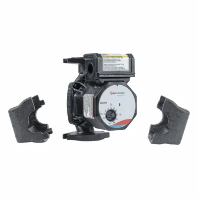 BELL & GOSSETT Circulating Pump: 115V AC, Cast Iron, Variable, 18 gpm, 20 ft Max. Head - General-Purpose Inline Circulator Pumps
