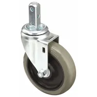 APPROVED VENDOR Stem Caster: Swivel, 5 in Wheel Dia., 1 1/4 in Wheel Wd, Polyurethane, No Brake, Std