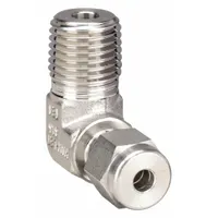 HAM-LET Compression Fitting Elbow: 12 mm OD x 3/8 in Pipe Fitting Size, Compression x MNPT (MPN 769L-SS-12MM X 3/8)