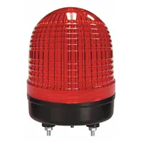 DAYTON Warning Light: Red, LED, 90 to 240V, 3 3/8 in Overall Dia, 4 1/2 in Overall Ht