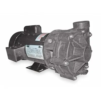 Dayton Centrifugal Pump: Noryl, 1 1/2 hp Horsepower (Max), Single Phase, 115/230V AC - Noryl Housing Chemical-Resistant Centrifugal Pumps