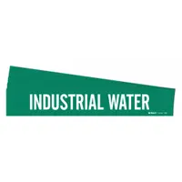 Pipe Marker: Industrial Water, Green, White, Fits 2 1/2 to 7 7/8 in Pipe O.D., 1 Pipe Markers, 5 PK (MPN 7163-1-PK)