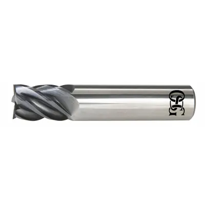 OSG Square End Mill: Carbide, EXO Coated, 5 Flute, 3/16" Mill Dia, 15/16" LOC - Fast-Cutting Carbide Square End Mills for Stainless Steel & Super Alloys