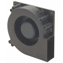This compact blower delivers 31.4 cfm airflow at 0.000 in static pressure. It operates on 48V DC power and measures 4 3/4 inches high by 4 3/4 inches wide by 1 1/4 inches deep. Suitable for forced air cooling, ventilation of small enclosures, or drying equipment in industrial and commercial settings.