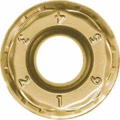 Round indexable milling insert with GM chipbreaker and CA6535 grade. Used for high-feed roughing and finishing in machining operations on steel, stainless steel, and cast iron. The round shape provides smooth cutting action and reduces vibration.