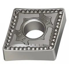 Diamond indexable turning insert for precision machining of non-ferrous materials, composites, and abrasive alloys. Suitable for turning, facing, and profiling operations. Available in two size designations: CNMG433-NMT WSM20S and CNMG120412-NMT WSM20S.