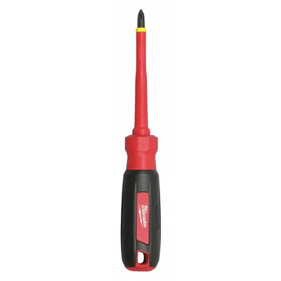 MILWAUKEE Insulated Phillips Screwdriver: Long Lg, Friction, Not ESD Safe, Tether Ready - Insulated Phillips Screwdrivers